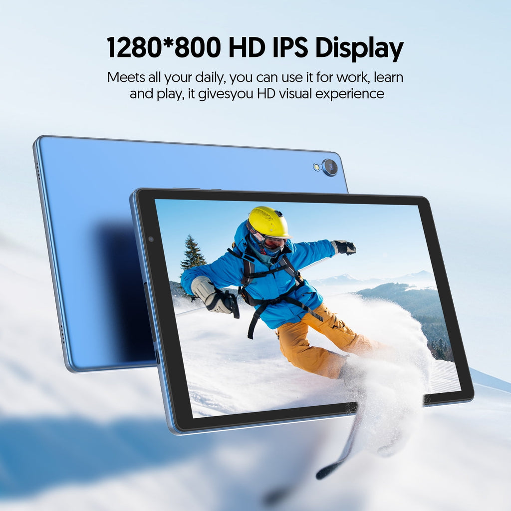 PUTECCH Tablet 10 inch, Android 14 Tablet, 32GB ROM 1TB Expand Computer Tablets, Quad Core Processor 6000mAh Battery, 1280x800 IPS Touch Screen, 2+2MP Dual HD Camera, Bluetooth Wifi Tablet PC