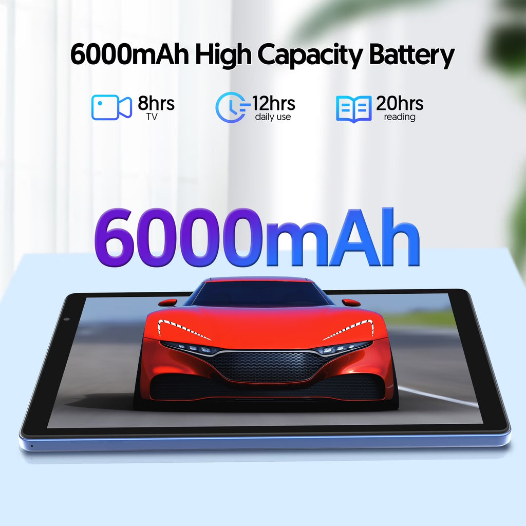 PUTECCH Tablet 10 inch, Android 14 Tablet, 32GB ROM 1TB Expand Computer Tablets, Quad Core Processor 6000mAh Battery, 1280x800 IPS Touch Screen, 2+2MP Dual HD Camera, Bluetooth Wifi Tablet PC